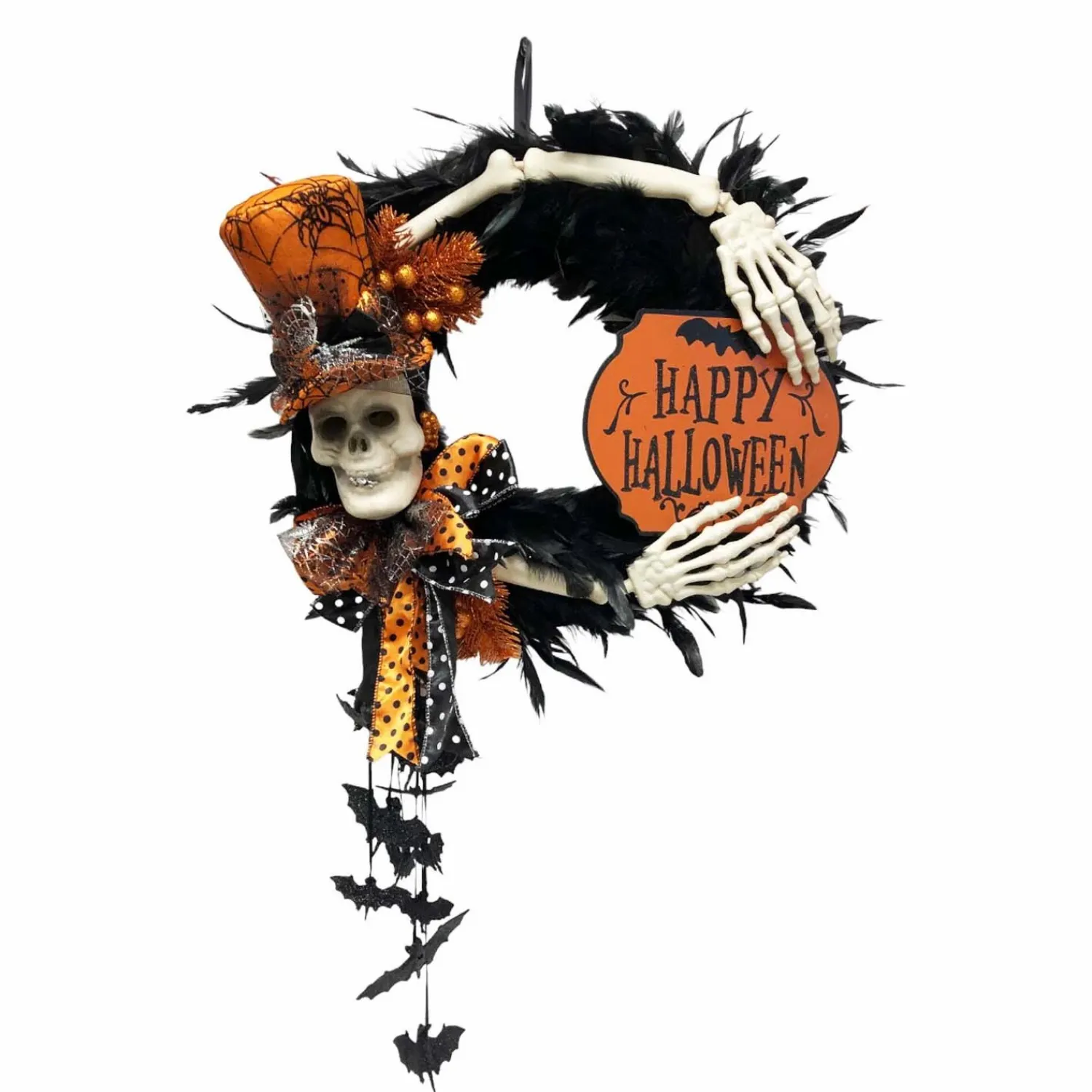 batty_the_skeleton_wreath___tall_0.webp Batty The Skeleton Wreath - 28" Tall>Roger's Gardens Cheap