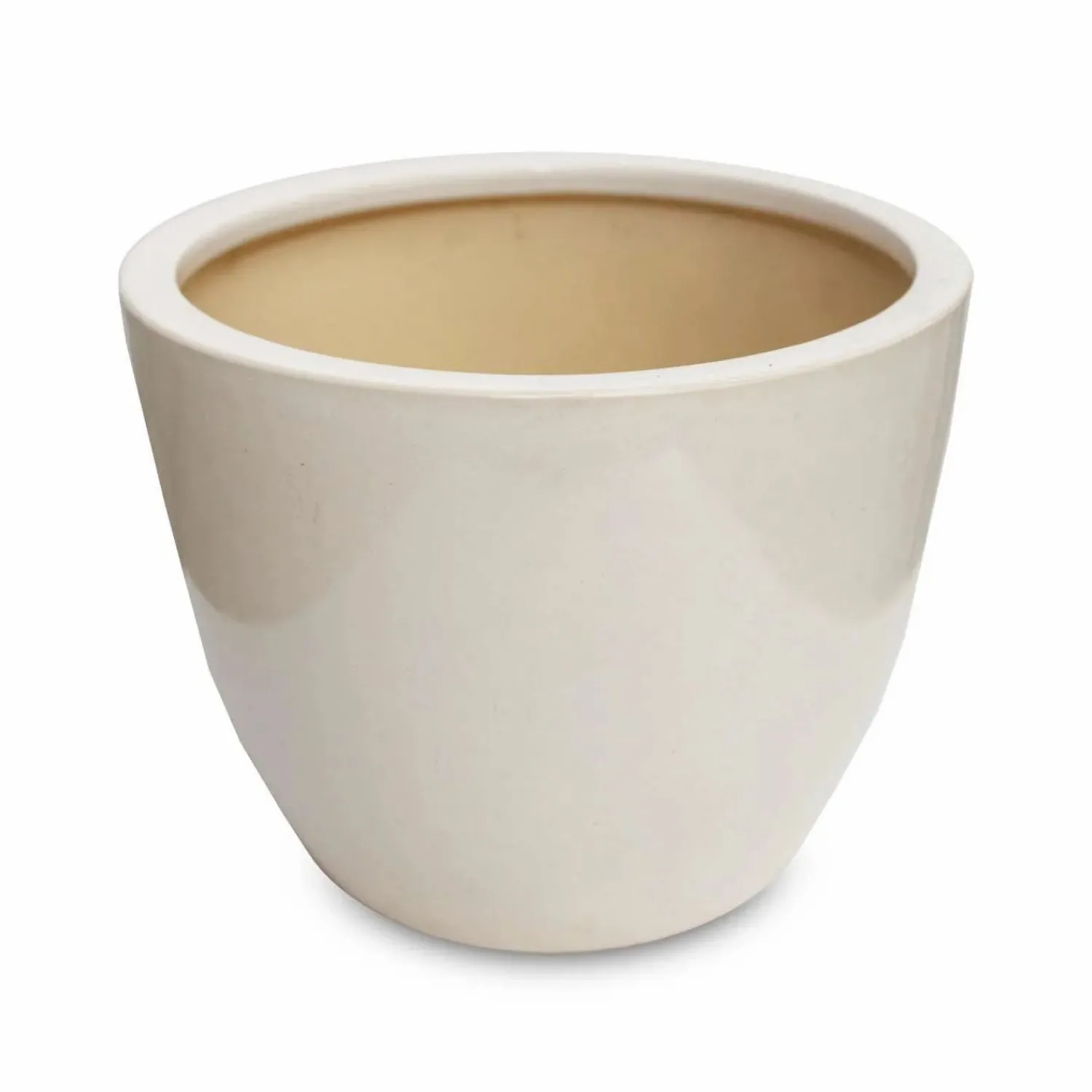 glazed_egg_pot__white_0.webp Glazed Egg Pot 10" (White)>Roger's Gardens Fashion
