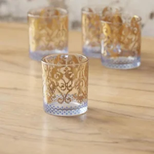 Golden Ikat Cocktail Glass>Roger's Gardens Sale