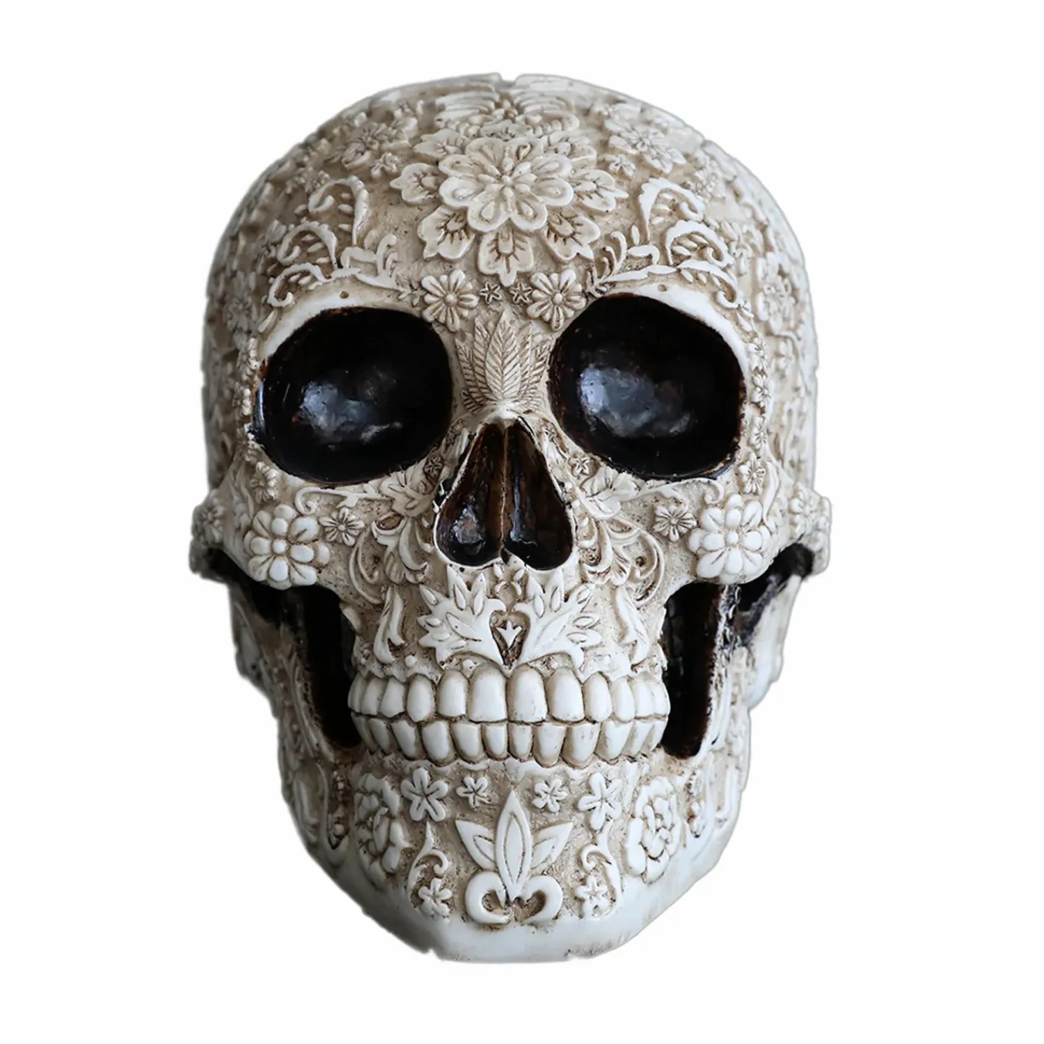 mystic_floral_skull___tall_0.webp Mystic Floral Skull - 5" Tall>Roger's Gardens Fashion
