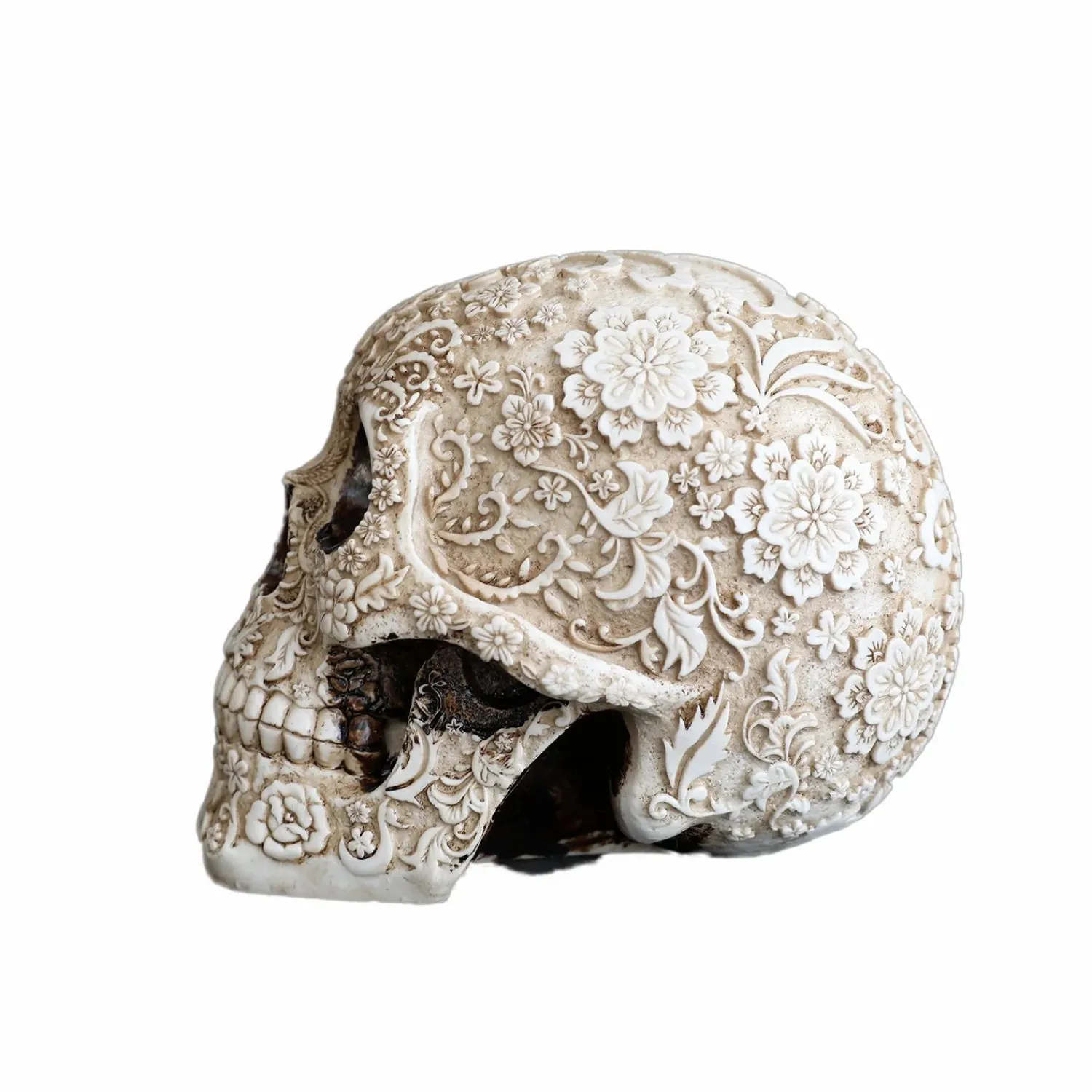 mystic_floral_skull___tall_1.webp Mystic Floral Skull - 5" Tall>Roger's Gardens Fashion