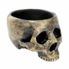 Rustic Brass Colored Skull Planter - 4" Tall>Roger's Gardens Fashion