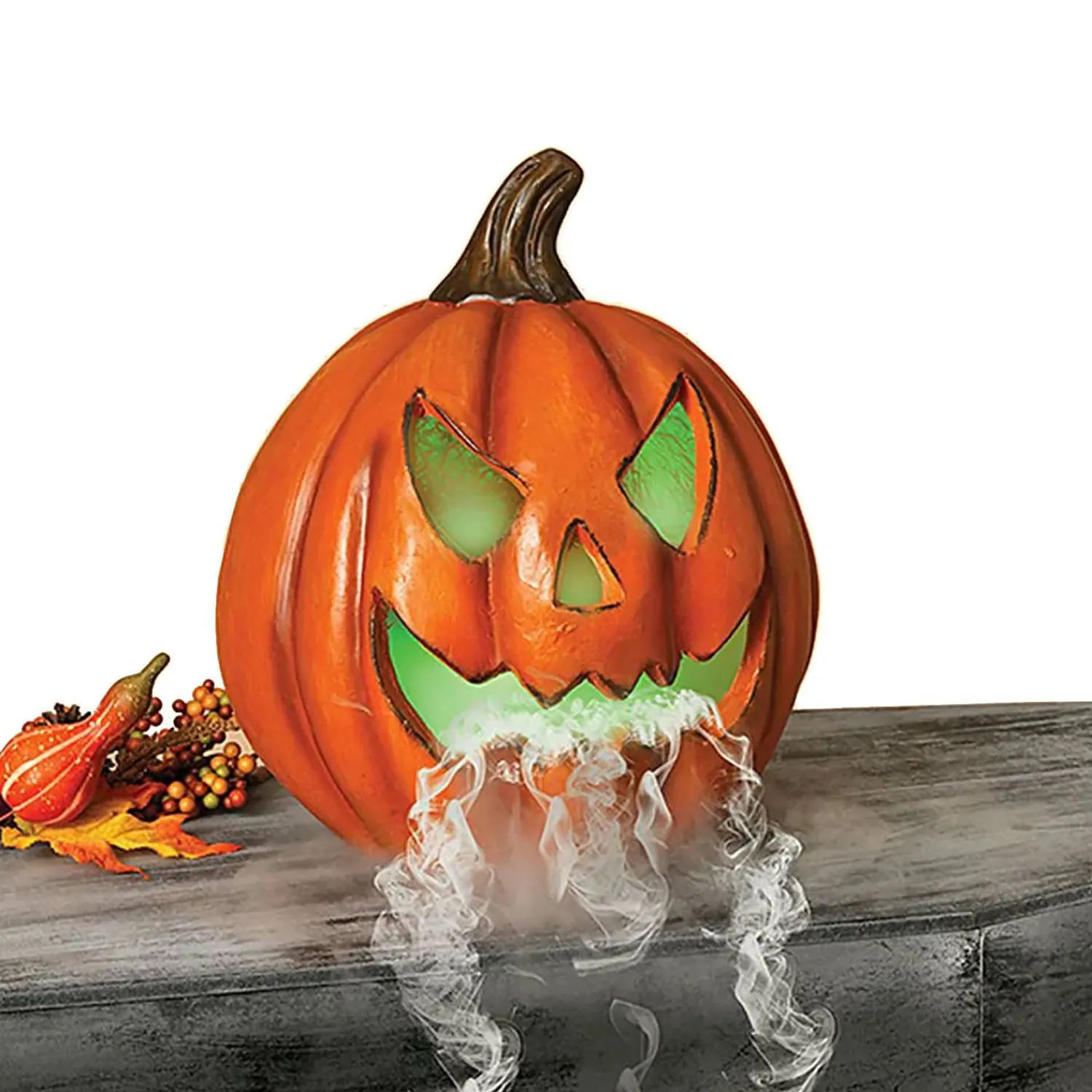 smoking_pumpkin_with_lighting_feature___tall_0.webp Smoking Pumpkin With Lighting Feature - 14" Tall>Roger's Gardens Cheap