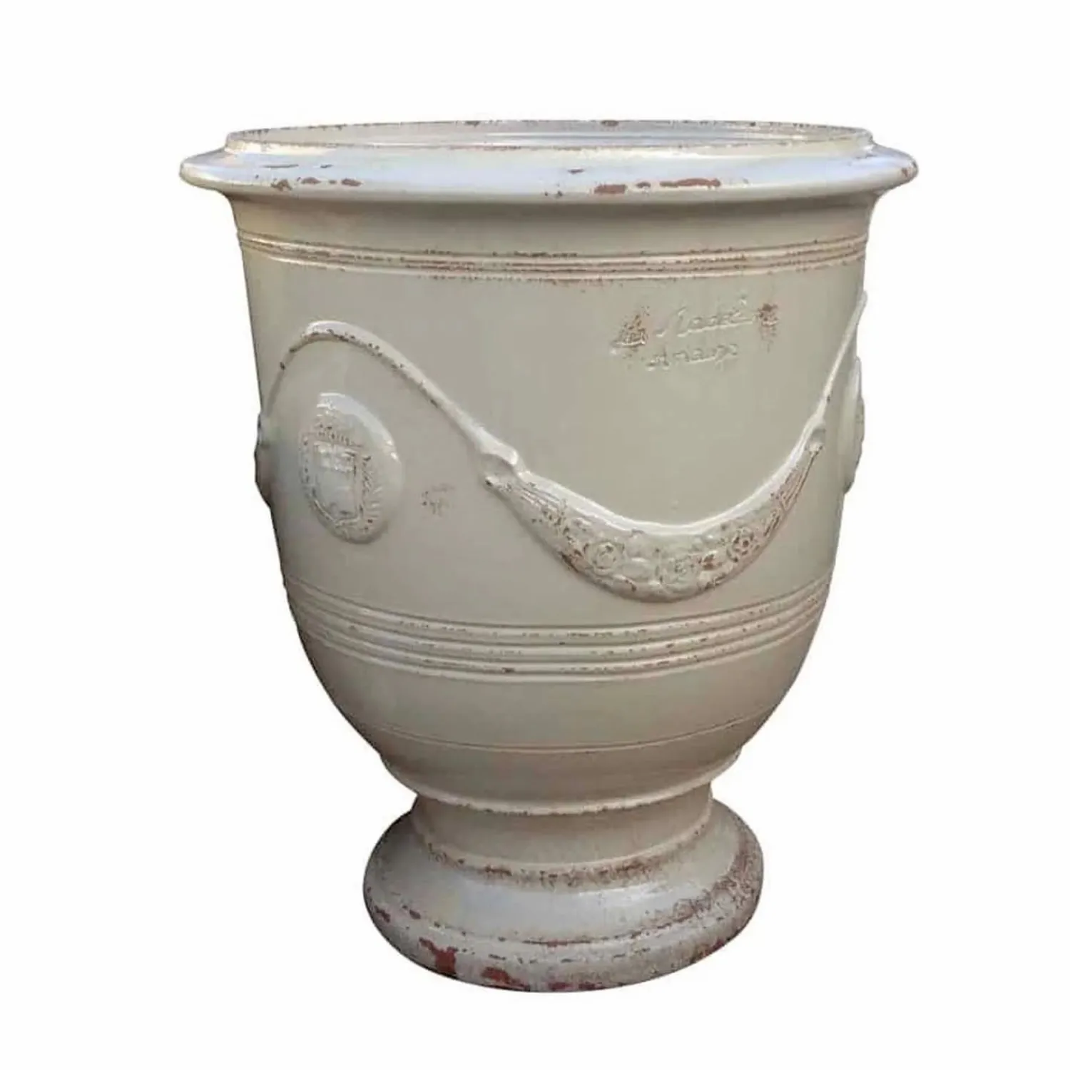 traditional_french_glazed_anduze_aged_ivory_vase_1.webp Traditional French Glazed Anduze Aged Ivory Vase>Roger's Gardens Online