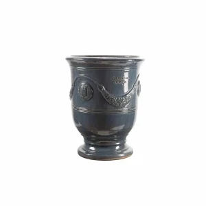 Traditional French Glazed Anduze Blue Lavender Vase>Roger's Gardens Flash Sale
