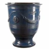 Traditional French Glazed Anduze Blue Vase>Roger's Gardens Cheap