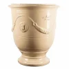 Traditional French Glazed Anduze Ivory Vase>Roger's Gardens Store