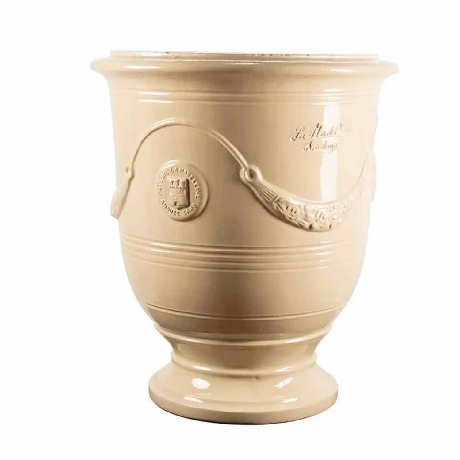 traditional_french_glazed_anduze_ivory_vase_1.webp Traditional French Glazed Anduze Ivory Vase>Roger's Gardens Store