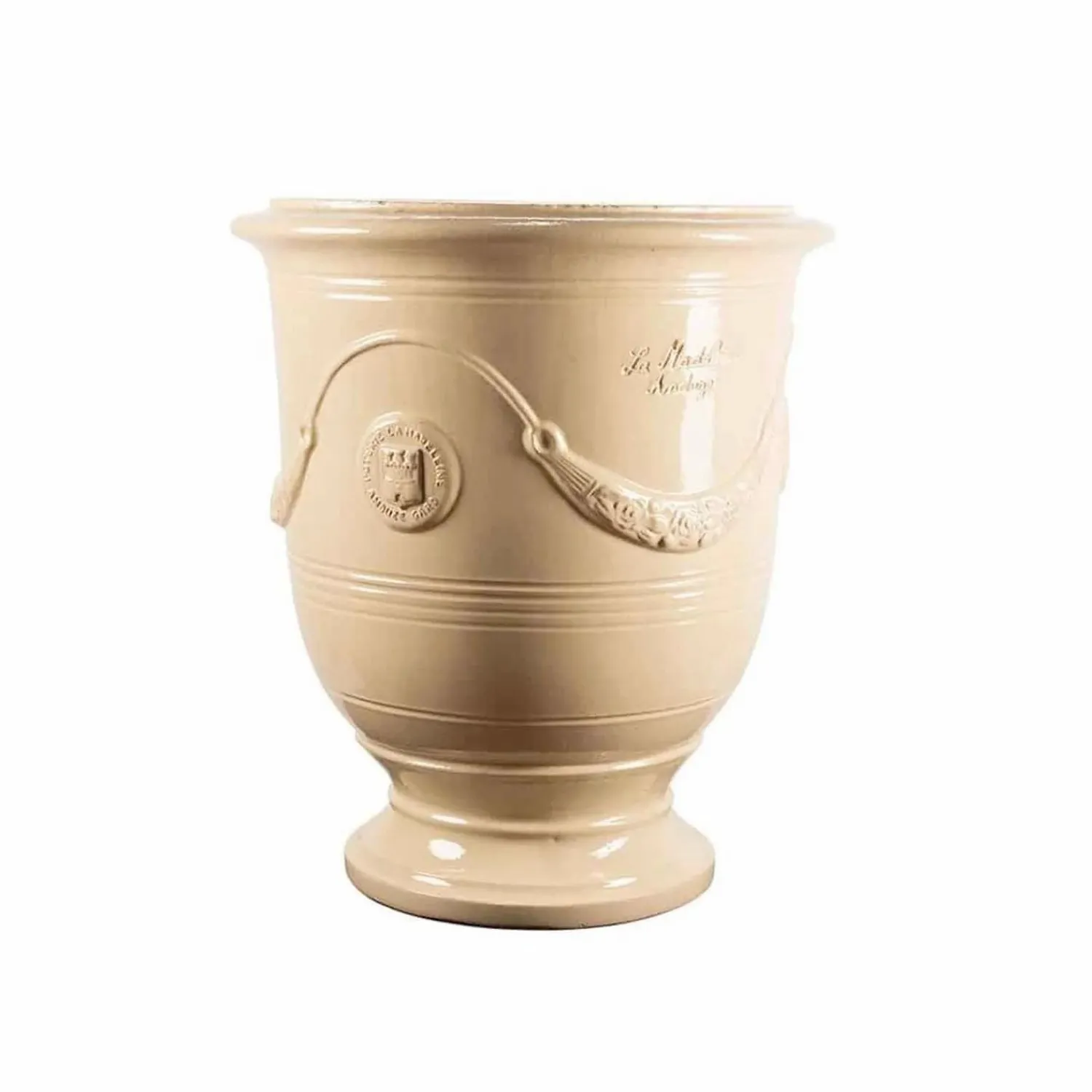 traditional_french_glazed_anduze_ivory_vase_3.webp Traditional French Glazed Anduze Ivory Vase>Roger's Gardens Store