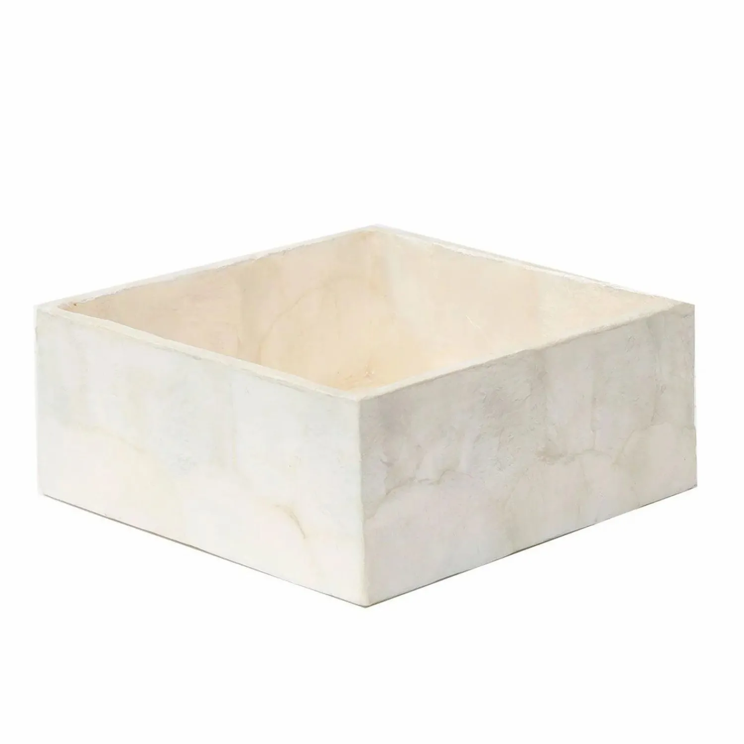 white_capiz_luncheon_napkin_holder_0.webp White Capiz Luncheon Napkin Holder>Roger's Gardens Best