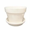 White Garden Terrace Pot - 5.5" Tall>Roger's Gardens Shop