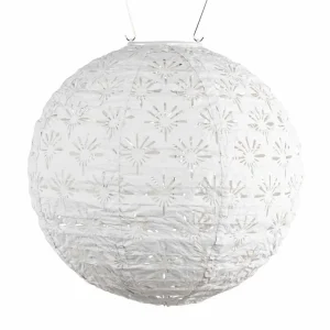 White Solar Globe Lantern - 12">Roger's Gardens Outlet